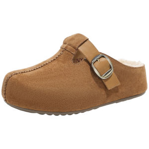 Josiny | Wool Lined Birkenstock Style Womens Shoes Autumn Winter Lazy Slip Ons