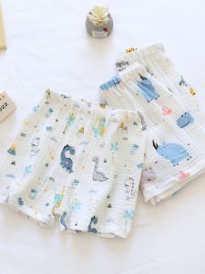 กางเกงขาสั้นผ้าฝ้ายลายการ์ตูนญี่ปุ่นสำหรับเด็กชาย กางเกงขาสั้นผ้าฝ้ายแท้ลายการ์ตูนฤดูร้อน ชุดนอน กางเกงขาสั้นเด็กชายผ้าฝ้ายแท้ ชุดนอนสำหรับเด็กชาย