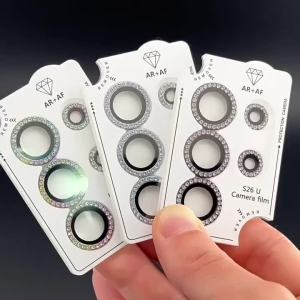 Diamond Alloy Ring Camera Protector For Samsung Galaxy S26 Ultra S 26 Plus S26Ultra 5G 9H Clear Crystal Tempered Glass Lens Case