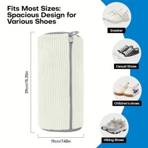 Reusable Shoe Wash Bag Set Machine Washable with Dust-Proof Cover for Sneakers Tennis & School Shoes Travel Storage