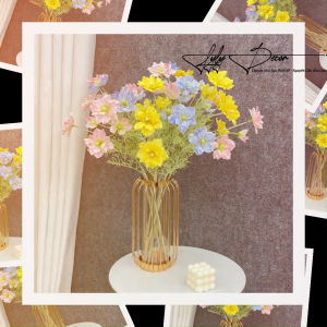 5-10 Cành Thược Dược Cánh Kép Thân Lông 5b Hàng Nhập Khẩu Cao Cấp. Hoa Lụa LyLy Decor