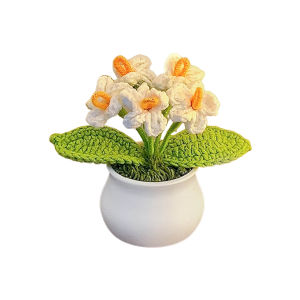 Vòng Tay Móc Len Thủ Công Hoa Hướng Dương Trang Trí Nội Thất Ô Tô Đan Hoa Trong Chậu Thủ Công Sáng Tạo Quà Tặng Sinh Nhật Cho Phụ Nữ Trẻ Em Trang Trí Nhà Cửa