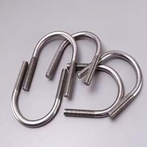 304 Stainless Steel U-Clamp M6 U-Bolt Pipe Saddle Clamp High Strength Heat Resistant Industrial Fastener Pipeline Fixing