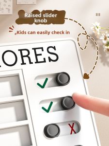 Childrens Self-Discipline Punching Device Daily Study Plan Chart Homework Record Board Holiday Behavior Self-Discipline Time Manager