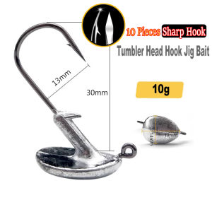 MrLurion 10PCS 3.5g 5g 7g 10g 14g Carbon steel fishing jig head hooks Tumbler Head Jig hook for fishing tackle lure soft bait
