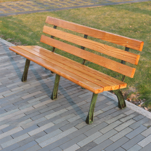Leisure Outdoor Bench Chair Wooden & Plastic