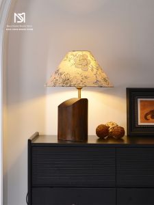MOYU | Vintage Fabric Floral Lamp French Rustic Chic