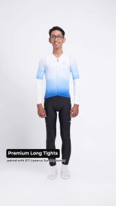 Bizkut Singapura Premium Cycling Full Length Long Bike Compression Pants Tights 3D GEL Padded Biking for Men Women L1