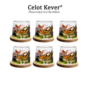 Painted Fish Shaped Rotating Whiskey Glass