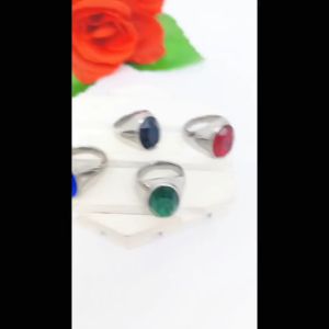 CINCIN COWO TITANIUM BATU BULAT CEMBUNG FASHION ANTI KARAT DAN ANTI LUNTUR (COD)