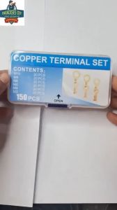 Đầu Cos Đồng Đỏ Nối Dây Điện. Hộp cos 150pc nhiều kích cỡ từ M3-M10 cho thợ điện tiện dụng