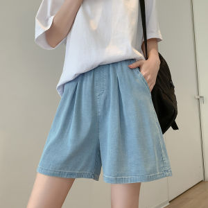 QIANCHANGNAAI | Slim Fit High Waist Straight Leg Casual Shorts