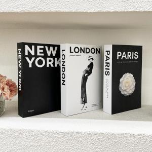 Modern Foldable Fake Book (3counts) City Theme Fake Book Book Shaped Photo Props Desktop Ornaments for Home Decor