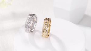 APIR Sparkling Moissanite Eternity Ring 925 Sterling Silver for Women Men VVS1 Diamond Wedding Couple Rings Fine Jewelry Gift