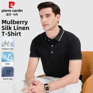 Pierre Cardin | Breathable Business Casual Linen & Silk Mens Polo Shirt