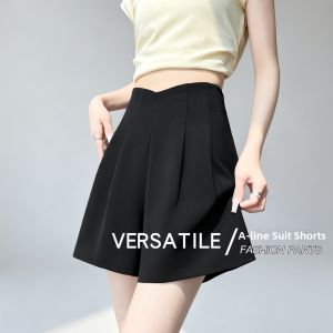 La Chapelle | Thin High Waist Slimming A-line Blossom Leg Short Pants