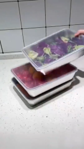 ⚡COD⚡ Food Box Isi 5pcs Stainless Kontainer Makanan Sayuran Wadah Makanan Multifungsi Stainless Steel Serbaguna Food Grade Wadah Penyimpanan