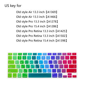 Korean Language Keyboard Skin for MacBook Air/Pro Retina A1466/A1502/A1369/A1286/A1398 US Key Silicone Keyboard Protector Cover