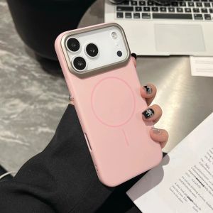 เคสโทรศัพท์แบบมินิมอล สีพื้น เรียบง่าย สัมผัสนุ่มสบาย รองรับแม่เหล็ก Magsafe สำหรับ iPhone 17AIR 16 15 14 13 12 11 Pro Max 16e PLUS