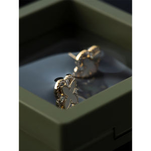 Elegant Four Leaf Clover Mother of Pearl Stud Earrings 925 Silver Needle High End Sensation Luxury Fashion Jewelry Accessories