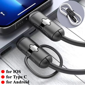 ซิลิโคนโทรศัพท์มือถือ Charger CABLE Protector ฝาครอบสายไฟสำหรับ iPhone Android USB Type-C ลวด Winder ป้องกัน