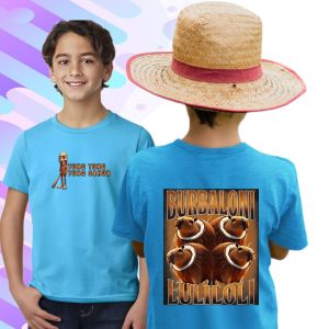 Baju Kaos Anak Laki-laki Gambar TUNG TUNG SAHUR BURBALONI LULILOLI untuk usia 2-13 tahun/atasan anak anomali tung tung sahur/baju bahan katun 30s