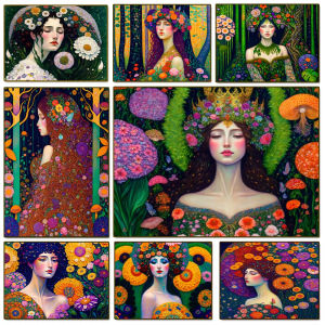 2026 Mosaic Art DIY Fantasy Colorful Forest Queen Women Diamond Painting Kit 5D Rhinestone Cross Stitch Home Wall Decor Gift