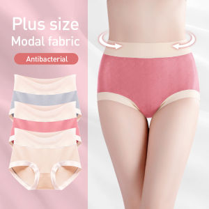 INTIMA 3 unit Plus Size Panties wanita Soft Modal Briefs tinggi-pinggang Tummy kawalan seluar dalam seluar dalam seluar dalam seluar dalam Mulberry sutera antibakteria kelangkang