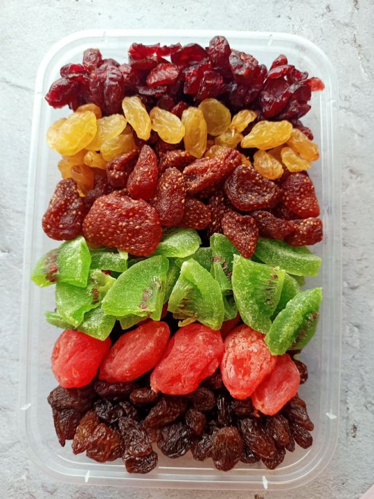 🔥🔥ผลไม้รวม 6 ชนิด อบแห้ง🔥🔥 สตอเบอรี่ 🍓แครนเบอร์รี่🍒 กีวี 🥝 ลูกเกดดำ🍇 ...