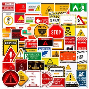 Bandai | Nhãn Dán Cảnh Báo Vui Nhộn Graffiti Nhãn Dán Hoạt Hình Nguy Hiểm Cấm Dán Cho Máy Tính Xách Tay Điện Thoại Xe Máy - Bộ 10/30/50/100 Chiếc