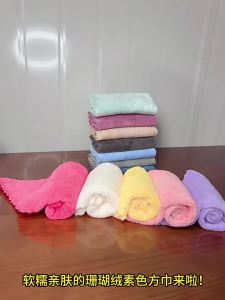 5PCS Suqare Small Hand Towel Beige Multi-functional Microfiber Towels For Home Hotel Kitchen Cleaning Dishcloth Towel 25*25cm