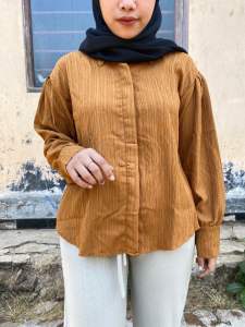 Kemeja balon kemeja cewek kekinian