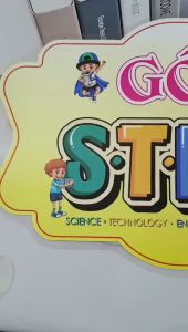 Góc STEM - Trang trí lớp học. kích thước A3 ép plastic bền đẹp sẵn băng keo dán tường.