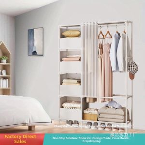Durable Economical Bedroom Wardrobe Easy Assembly Curtain Design