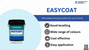 NIPPON EASYCOAT EMULSION PAINT 1L / GRIN EMULSION PAINT 1L / CAT KAPUR / PAINT INTERIOR WALL