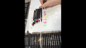 RESOUNDปากกามาร์กเกอร์อะคริลิคแห้งเร็วไม่ซึมถึงด้านหลัง ขนาด12/24/48/80สี อุปกรณ์เครื่องเขียน พร้อมส่งสีที่ทาบนมือสามารถล้างได้