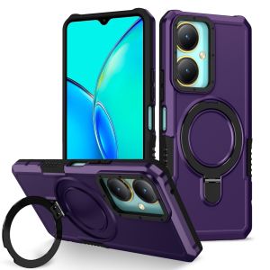 Luxury Armor Magnetic Case for Vivo Y02 Y5 Y12 Y15S Y17 Y17S Y20 Y20S Y25 Y27 Y33S Y36 Y91 Y91C 4G Ring Holder Stand Phone Cover