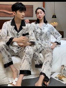 Đồ ngủ đôi lụa hoa hồng dài tay vải lụa cao cấp - Since Then