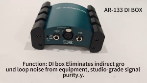 XTUGA AR-133 Professional Audio Active DI Box Audio Directly Box for Stage Performance Recording Studio Guitar