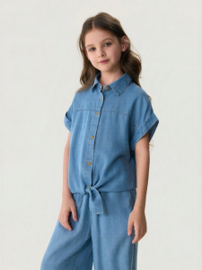Marc&Janie | Soft Denim Tencel Lightweight Shirt Set