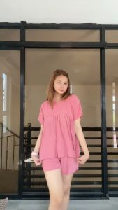 SC81 Set | Peplum Blouse and Shorts Coordinates
