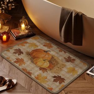 Thảm Trải Lối Vào Halloween Phong Cách Đồng Quê VIKAMA Thảm Chống Trượt Bền Bỉ Cho Phòng Tắm Nhà Bếp Trang Trí Nhà Cửa Phong Cách Hiện Đại Chống Trơn Trượt Chống Phai Màu
