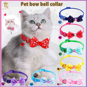 Bowknot Cat Necklace Cat Bell Collar Animal Interesting Accessories Cat Collar