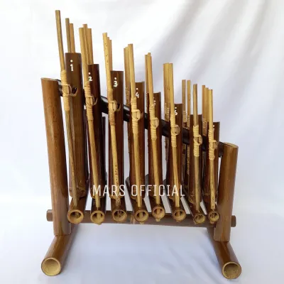 Angklung Anak SD atau TK bambu Hitam 8 nada