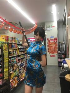 Chinese Cheongsam Dress Halloween Christmas Cosplay Uniform Soft Girl Maid Uniform Short Sleeve Daily Wear Other Material