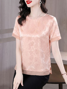 DAIXIANGFEIZI | Chic Mom Stylish Chiffon Satin Summer Shirt Blouse