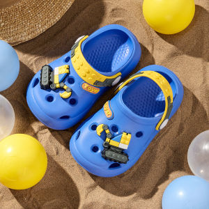 Giày Lười Chống Trượt Hình Máy Xúc Đào Cho Trẻ Em Mùa Hè EVA Thoải Mái Thoáng Khí Giày Lười Cho Bé Trai Và Bé Gái