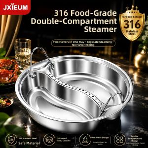 Food Grade 316 Stainless Steel Twin-Section Steaming Plate