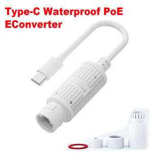 48V to 5V Water proof PoE Converter RJ45 Port Output 5V/2A IEEE802.3af/at for Type-C Passive 5V Devices