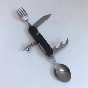 Bộ Dao Dĩa Du Lịch Ngoài Trời Đa Năng Gấp Gọn Có Thể Tháo Rời Tay Cầm Bằng Nhôm Kèm Dao Thụy Sĩ Dao Gọt Hoa Quả Làm Quà Tặng
